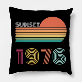 Sunset Retro Vintage 1976 Pillow