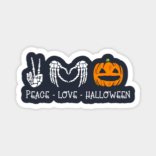 Peace Love Halloween Pumpkin Magnet