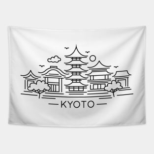 Kyoto line art Tapestry