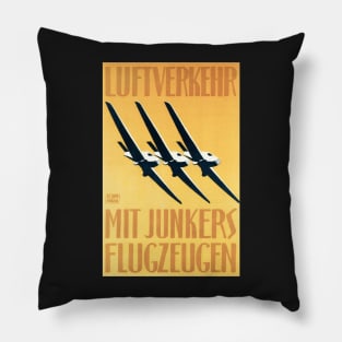 JUNKERS Aircraft Germany Air Transport Vintage Airplane Pillow