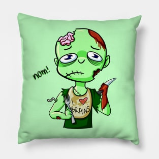 NOM NOM ZOMBIE Pillow