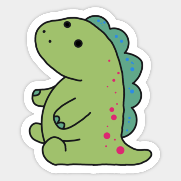 Cute Pickle Dinosaur - Dinosaur - Sticker