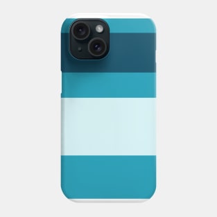 A gorgeous consistency of Ice, Tiffany Blue, Blue-Green and Marine Blue stripes. Phone Case