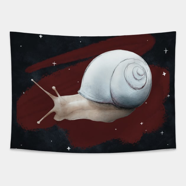 Cosmic Snail Art Tapestry by SkullFern