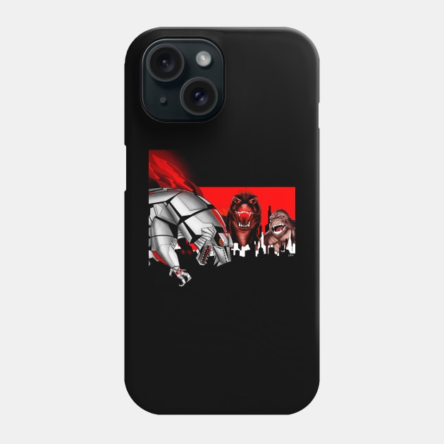 kaiju madness ecopop art Phone Case by jorge_lebeau