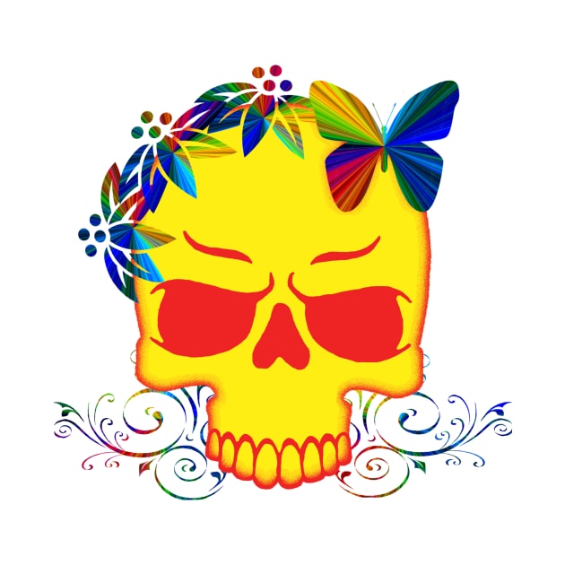 Colorful Skull by Izmet