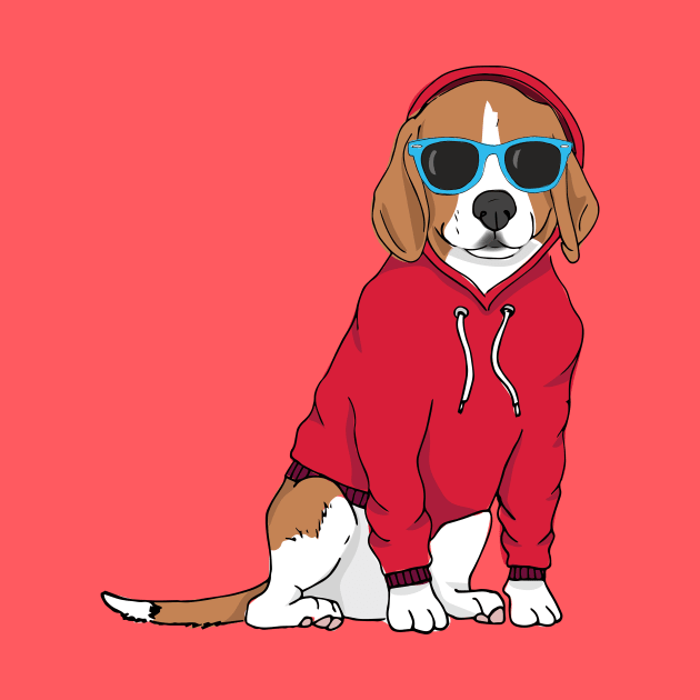 Hipster Beagle by Megan Roy