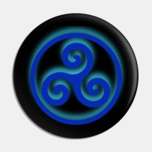 Triple Blue Spiral Pin