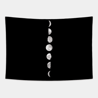 Moon phases in water color Tapestry