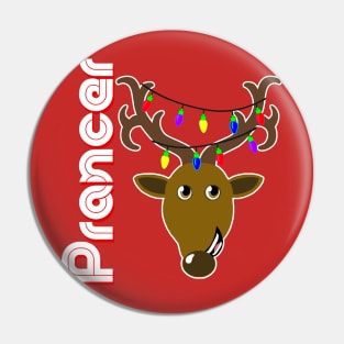 Family Christmas Photo "Prancer" Design Pin