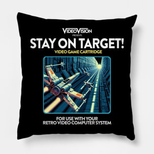 Stay on Target 80s Game Pillow