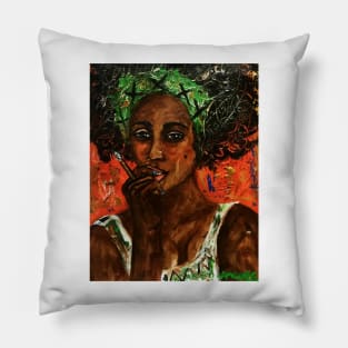 Smoking lady 26 Pillow