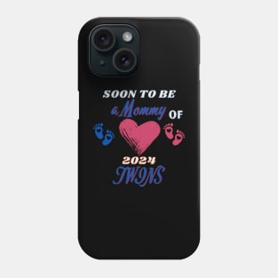 Soon To Be Mommy of Twins 2024 Mom of 2! Phone Case