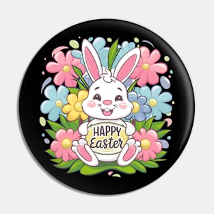 Happy Easter Bunny And Cat And Dog Mom Dad Boys Girls kids Pin