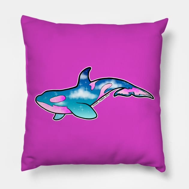 Lisa Crank Orca Pillow by Raven's Random