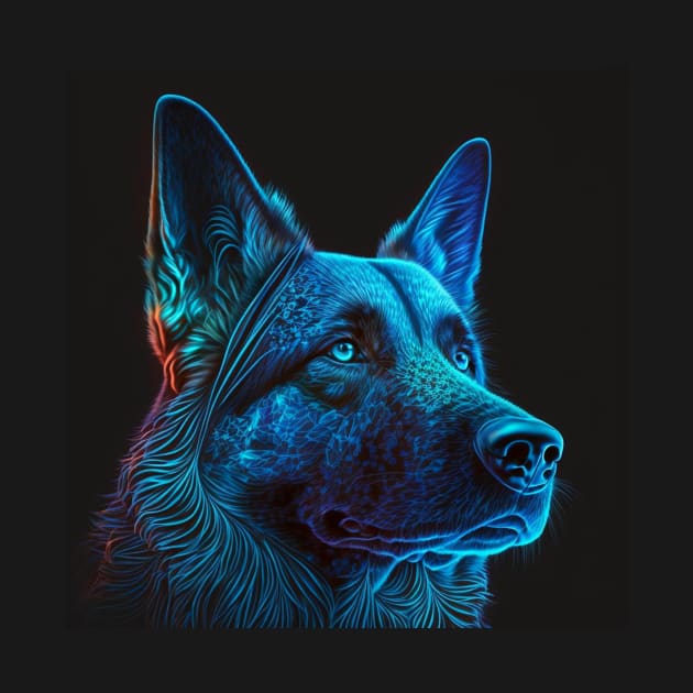 German Shepherd Trippy UV Design by RichieDuprey