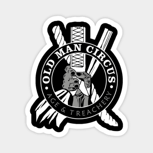 Old Man Circus (white) Magnet