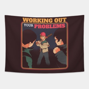 Working Out Your Problems // Funny Retro Children's Instructional Parody Tapestry