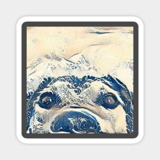 Cute puppy painting (pet, dog, pretty and hiking) Magnet