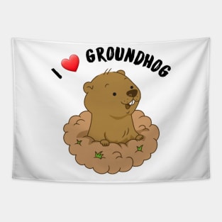 I love groundhog Tapestry