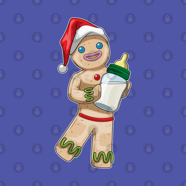 Gingerbread man Christmas Baby bottle by Markus Schnabel