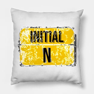 For initials or first letters of names starting with the letter N Pillow