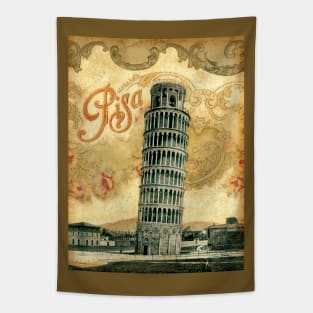 Vintage Travel Poster - Pisa Italy Tapestry