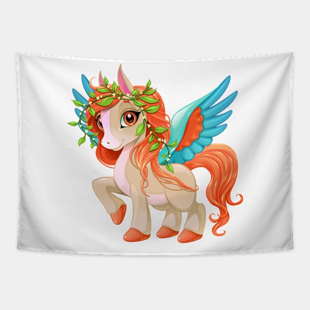 Baby pegasus for freedom and magic Tapestry by ddraw