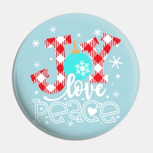 Joy Love Peace Pin