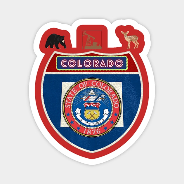 State of Colorado USA Magnet by TopSea