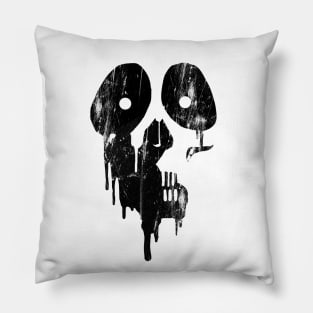 Skull Black paint Pillow