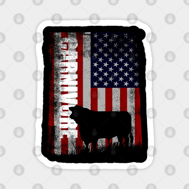 Carnivore American Flag July 4th Magnet by Uncle Chris Designs