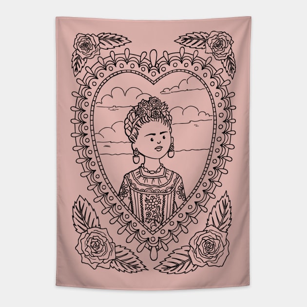 Mexican Lady Tapestry by Colette