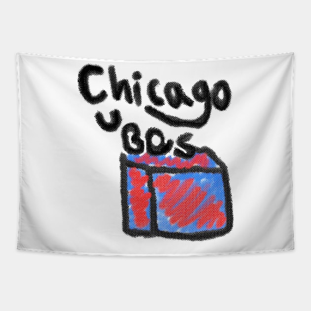 Unofficially Unlicensed Tees - chicago cubes Tapestry by Happy Underground Productions