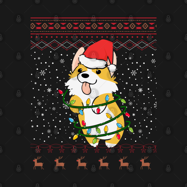 Christmas Lights Dog Lover by ChasingTees