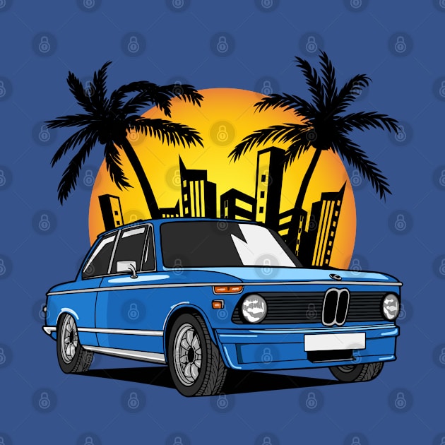 BMW 2002 in City Sunset by HSDESIGNS