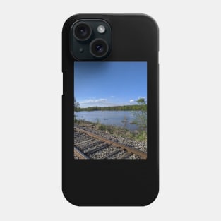 Railroad Tracks by the River Phone Case