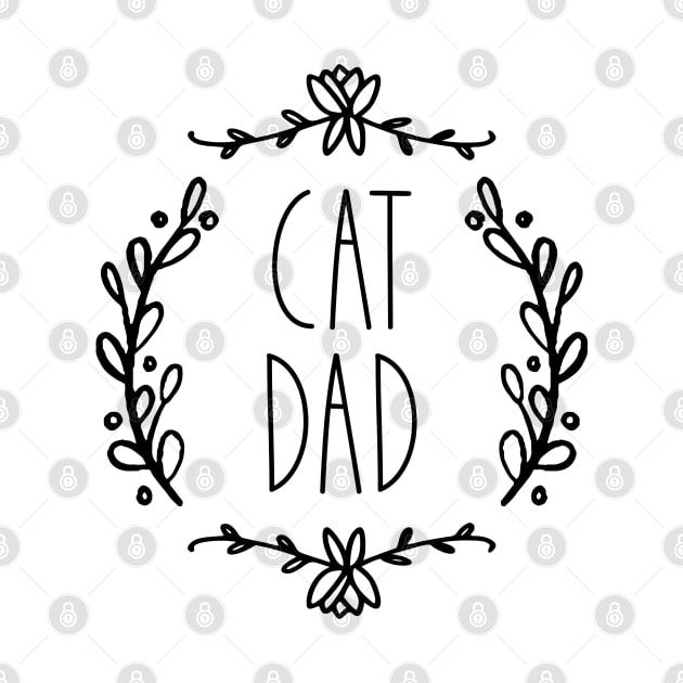 Cat Dad | Ornate | Black by PrinceSnoozy