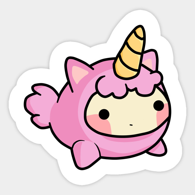 unicorn pink kawaii chibi kawaii pegatina teepublic mx