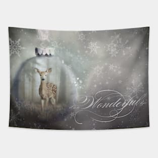 Enchanted Christmas Doe Tapestry