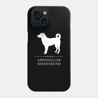 Appenzeller Sennenhund White Silhouette Phone Case