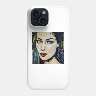 Portrait of Monica Bellucci Phone Case