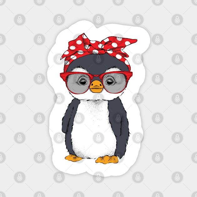 Bandana Penguin Lover Magnet by LotusTee