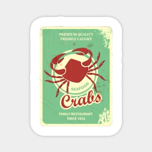 Crabs Poster - Vintage Magnet