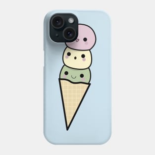 Kawaii Ice Cream Cone T-Shirt Phone Case