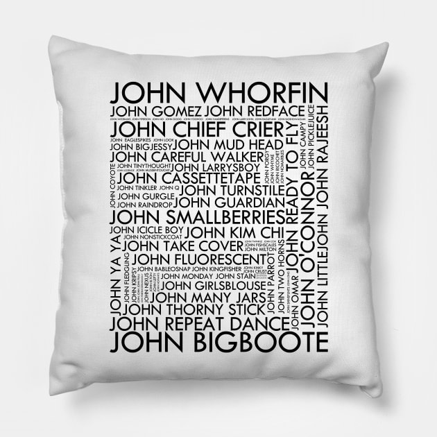 The Many Johns of Buckeroo Banzai Pillow by Archangel