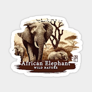 African Elephant - WILD NATURE - ELEPHANT -5 Magnet