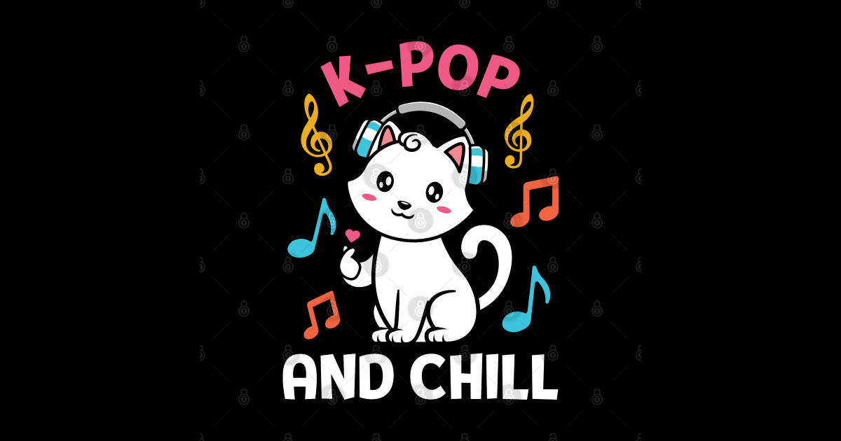 KPop Cat K Pop Cat Sticker TeePublic