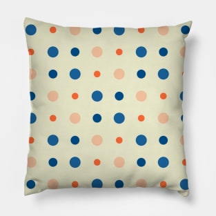 Blue and orange dots Pillow