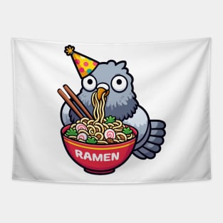 Birthday Pigeon With Ramen Tapestry